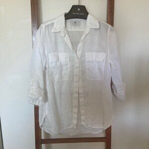 oversized white button down S